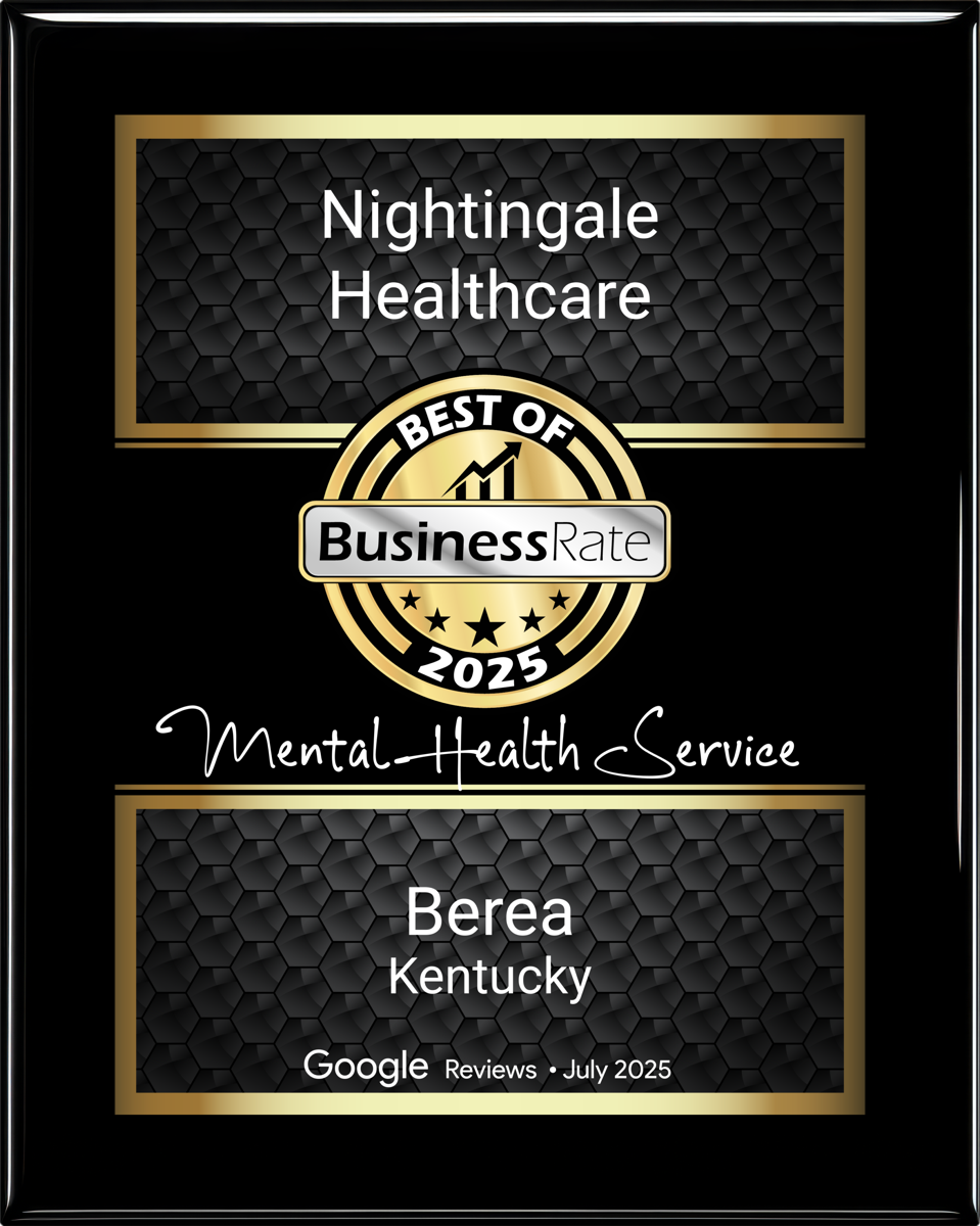 2025 BusinessRate Best Of award for Nightingale Healthcare mental health service in Berea, Kentucky